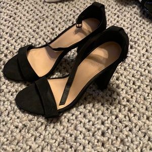 Black strapy heels